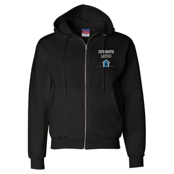 Champion Unisex Powerblend Full Zip Hooded Sweatshirt - Printed Logo Thumbnail